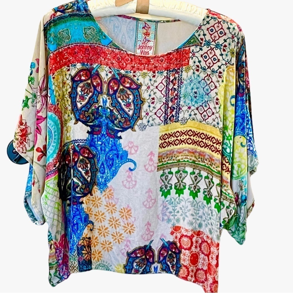 NWOT JOHNNY WAS VELVET SWING TOP - SZ M
